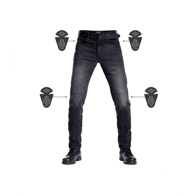 Мото дънки PANDO MOTO ROBBY BLACK - Slim-fit Cordura®