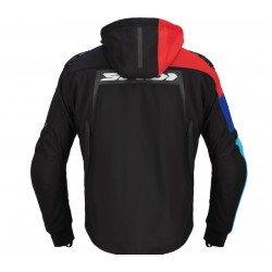 Текстилно мото яке SPIDI HOODIE WARRIOR H2OUT BLACK/RED/SKY BLUE
