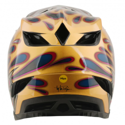 Вело каска Troy Lee Designs D4 Carbon MIPS Overspray Gold / Black