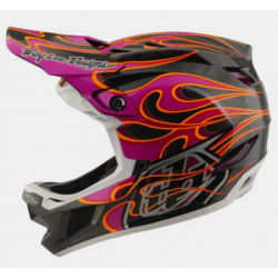 Вело каска Troy Lee Designs D4 Carbon Helmet MIPS Torched Carbon / Magenta