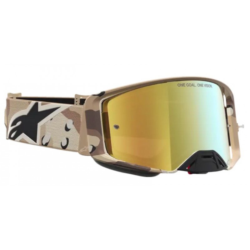 Мотокрос очила ALPINESTARS SUPERTECH LONE CAMO DESERT MIRROR-GLD