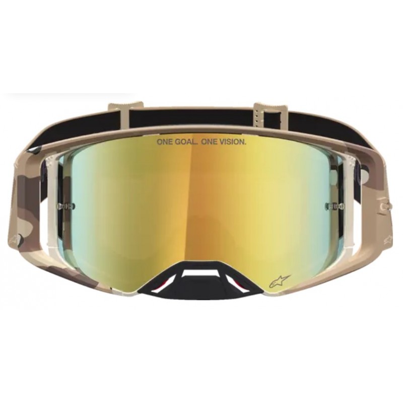 Мотокрос очила ALPINESTARS SUPERTECH LONE CAMO DESERT MIRROR-GLD