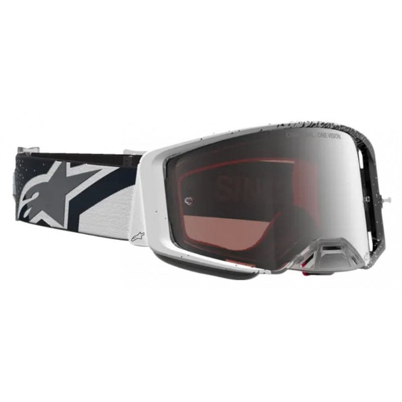Мотокрос очила ALPINESTARS SUPERTECH HITEN WHT BLACK MIRROR-SILVER