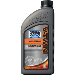 Масло BEL-RAY V-Twin Mineral 4T 20W-50 - 1 Литър