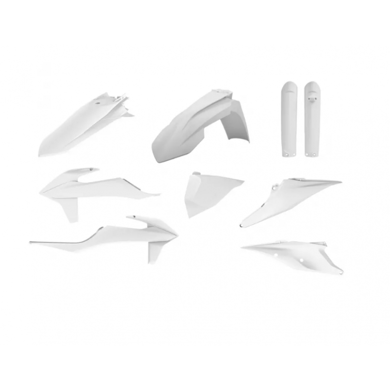 Пълен пластмасов Enduro кит Polisport за KTM EXC/ EXC-F/XC-W/ XCF-W-2020-23 White