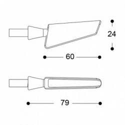 Led Мото Мигачи Barracuda Sq-Led B-Lux Black