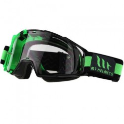 Мотокрос Очила Mt Evo Stripes Black/Green Fluor