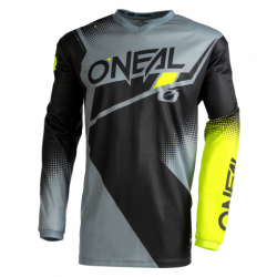 Мотокрос Джърси O'Neal Racewear V.22 Black/Gray/Neon Yellow