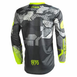 Мотокрос Блуза O`Neal Element Camo V.22 Gray/Neon Yellow