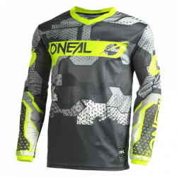 Мотокрос Блуза O`Neal Element Camo V.22 Gray/Neon Yellow