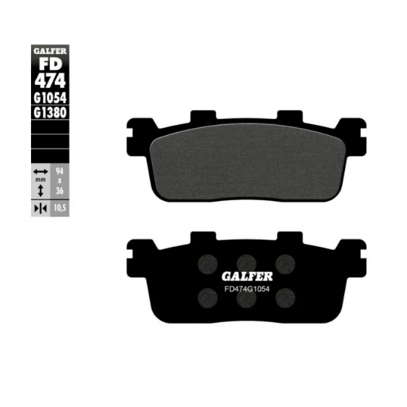 Задни мото накладки Galfer SEMI METAL FD474G1054