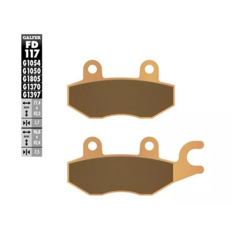 Предни/Задни мото накладки Galfer SINTERED COMPOUND FD117G1370 Kawasaki