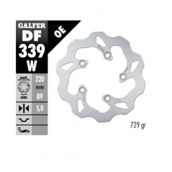 Заден спирачен диск Galfer WAVE FIXED 220x5mm DF339W
