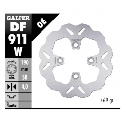 Заден спирачен диск Galfer WAVE FIXED 190x4mm DF911W