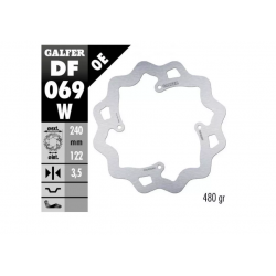Заден спирачен диск Galfer WAVE FIXED DISC WAVE FIXED 240x3,5mm DF069W
