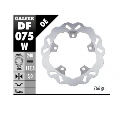 Заден спирачен диск Galfer WAVE FIXED 240x5mm DF075W