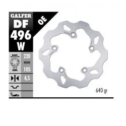 Заден спирачен диск Galfer WAVE FIXED 220x4,5mm DF496W