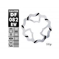 Преден спирачен диск Galfer WAVE FIXED 260x3mm DF082W