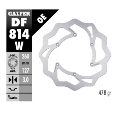 Преден спирачен диск Galfer WAVE FIXED 260x3mm DF814W