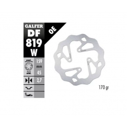 Заден спирачен диск Galfer WAVE FIXED 159,5x2,7mm DF819W