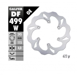 Заден спирачен диск Galfer WAVE FIXED 245X4MM DF499W
