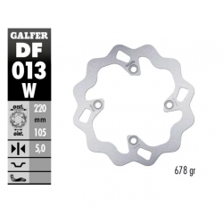 Заден спирачен диск Galfer WAVE FIXED 220x5mm DF013W