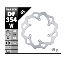 Заден спирачен диск Galfer WAVE FIXED 240x4mm DF354W