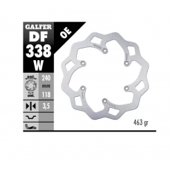 Заден спирачен диск Galfer WAVE FIXED 240x3.5mm DF338W
