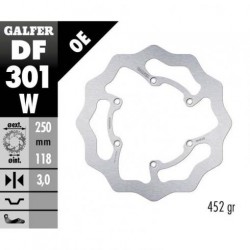 Преден Спирачен Диск Galfer Wave Fixed 250X3Mm Df301W