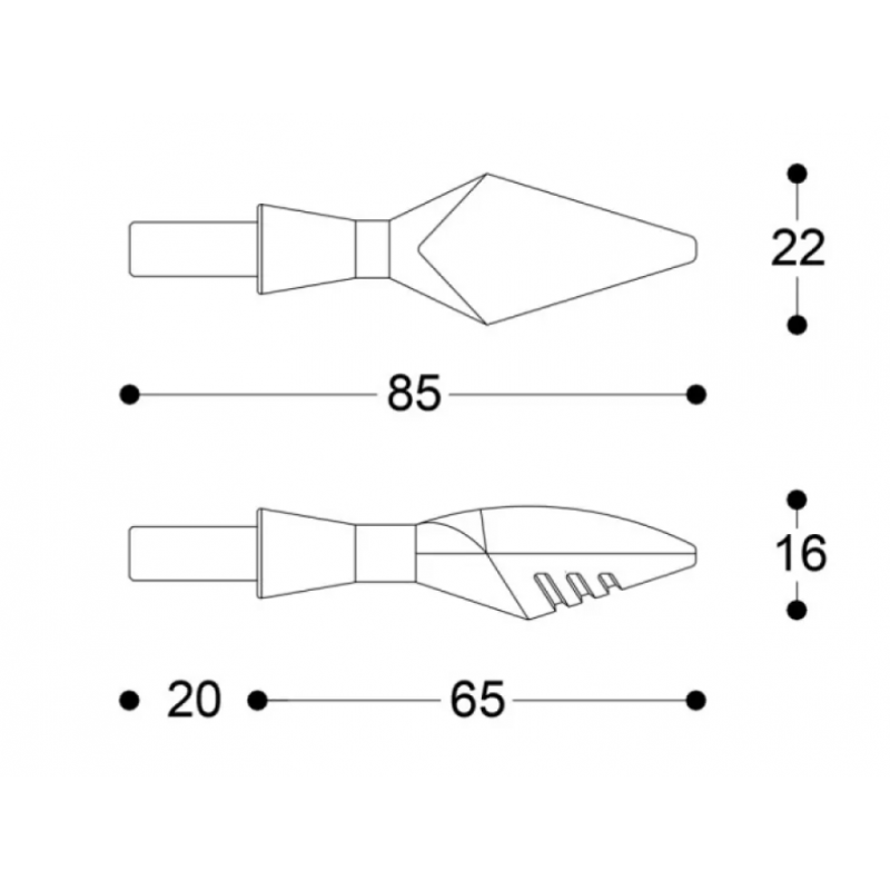 LED мото мигачи BARRACUDA X-LED B-LUX SILVER