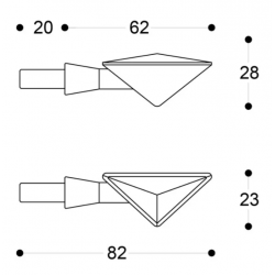 LED мото мигачи BARRACUDA Z-LED B-LUX GOLD