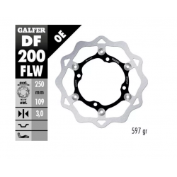Плаващ преден спирачен диск Galfer WAVE FLOATING (C. STEEL) 250x3mm DF200FLW