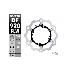Плаващ преден спирачен диск Galfer WAVE FLOATING (C. STEEL) 260x3mm DF920FLW