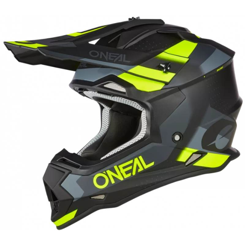 Мотокрос каска O'NEAL 2SERIES SPYDE V.23 BLACK/GRAY/NEON YELLOW