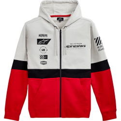 Мото суитшърт ALPINESTARS Position Zip Hoodie WHITE/RED/BLACK