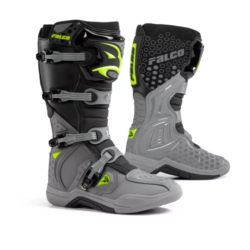 Мотокрос ботуши FALCO LEVEL 2 GREY/FLUO