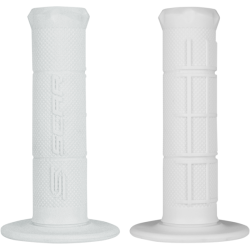 Мото ръкохватки SCAR HALF WAFFLE WHITE