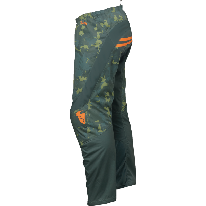 Детски мотокрос брич THOR YOUTH SECTOR DIGI GREEN/ORANGE