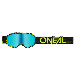 Детски крос очила O'NEAL B-10 ATTACK BLACK/NEON YELLOW - RADIUM BLUE V.24