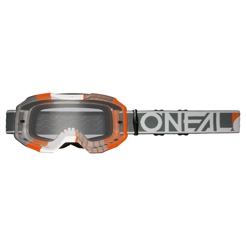 Мотокрос очила O'NEAL B-10 DUPLEX WHITE/GRAY/ORANGE - CLEAR V.24