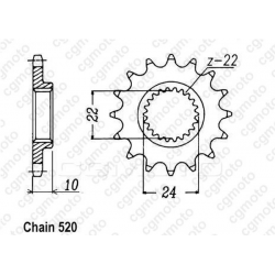 Комплект верига и пиньони REGINA BMW F650 GS 99-06