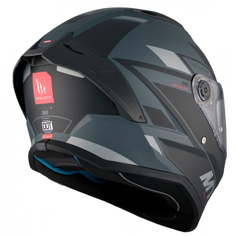 Каска MT STINGER 2 ZIVZE C2 MATT BLACK/GREY/GREEN
