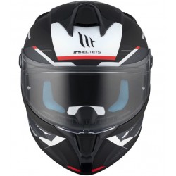 Каска MT TARGO S KAY B2 MATT BLACK/WHITE/RED