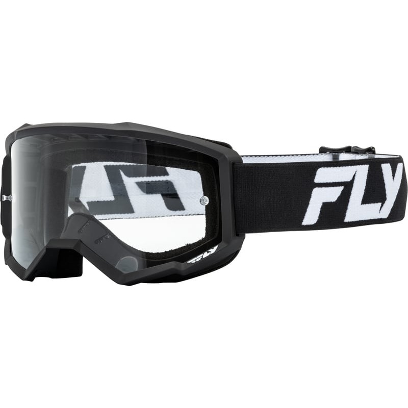 Мотокрос очила FLY RACING Focus 24 White/Black - Clear Lens