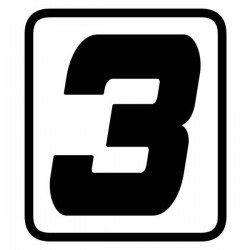 Стикер с цифра Barracuda-3