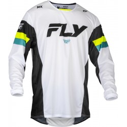 Мотокрос блуза FLY RACING Kinetic Prix- White/Black/Hi-Vis