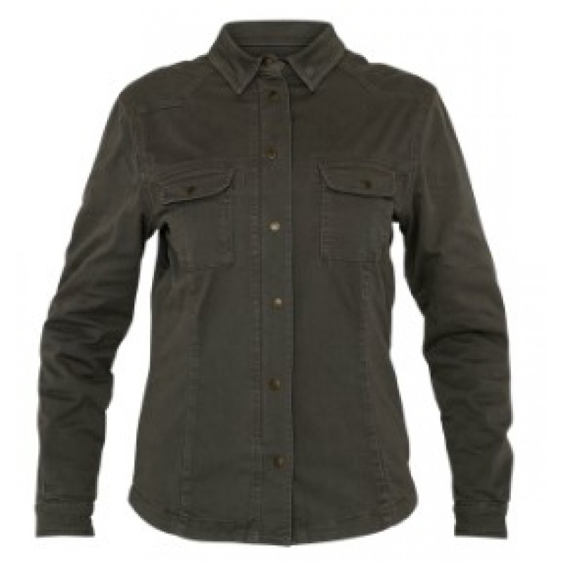 Дамска мото риза JOHN DOE MOTOSHIRT OLIVE