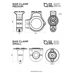 QUAD LOCK 360 Bar Clamp Base V2 - Small