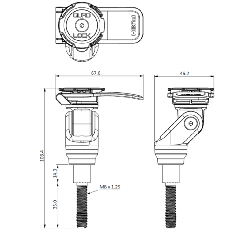 QUAD LOCK Pro Handlebar Clamp Mount