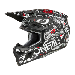 Мотокрос каска O'NEAL 3SERIES ATTACK BLACK/WHITE V.25
